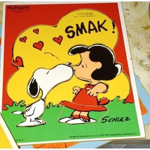 Lot of 8 Vintage Playskool, Peanuts, Barney & Disney Wood Puzzles Collectibles - Picture 9 of 16